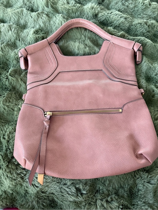 Foley + Corinna Handbags - Foley and Corinna Mauve Leather Tote Bag Optional Crossbody Sleek Everyday
